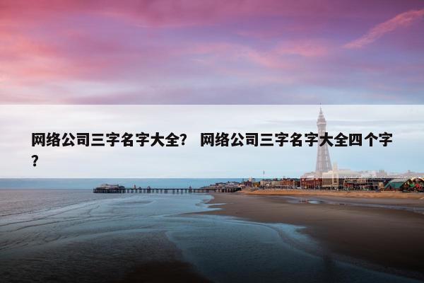 网络公司三字名字大全？ 网络公司三字名字大全四个字？