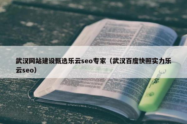 武汉网站建设甄选乐云seo专家（武汉百度快照实力乐云seo）
