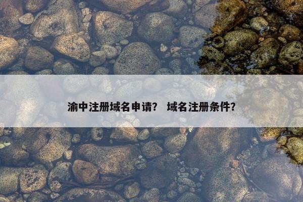 渝中注册域名申请？ 域名注册条件？