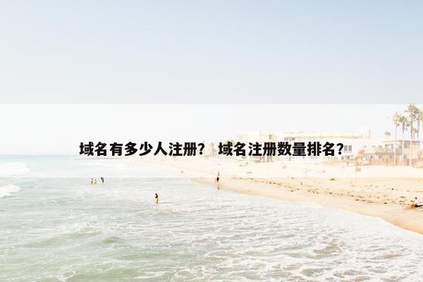 域名有多少人注册？ 域名注册数量排名？