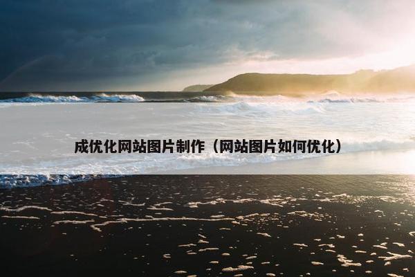 成优化网站图片制作（网站图片如何优化）