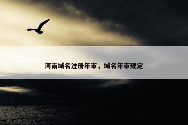 河南域名注册年审，域名年审规定