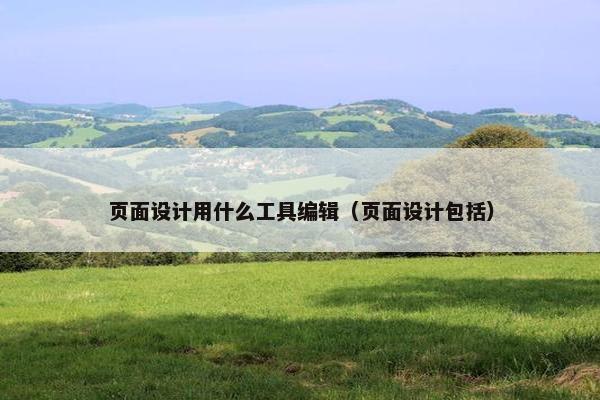 页面设计用什么工具编辑（页面设计包括）