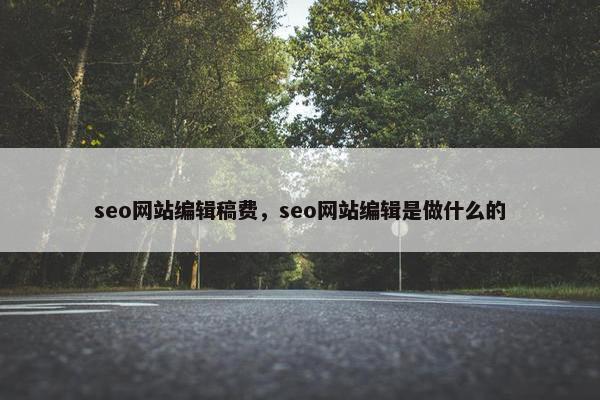 seo网站编辑稿费，seo网站编辑是做什么的