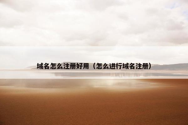 域名怎么注册好用（怎么进行域名注册）