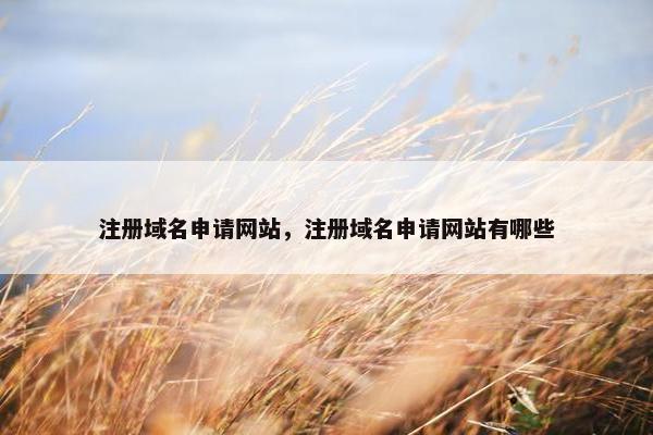 注册域名申请网站，注册域名申请网站有哪些