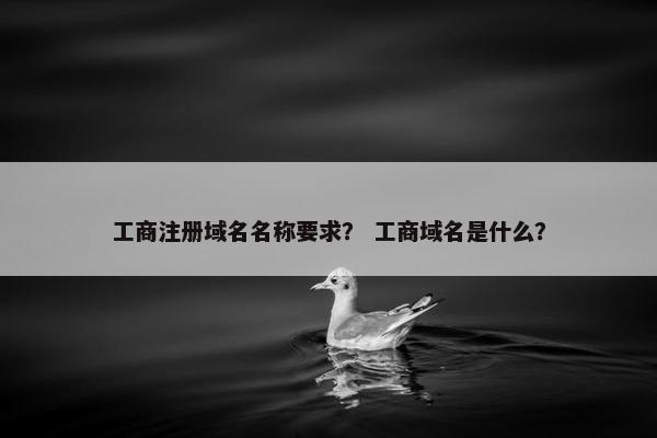 工商注册域名名称要求？ 工商域名是什么？