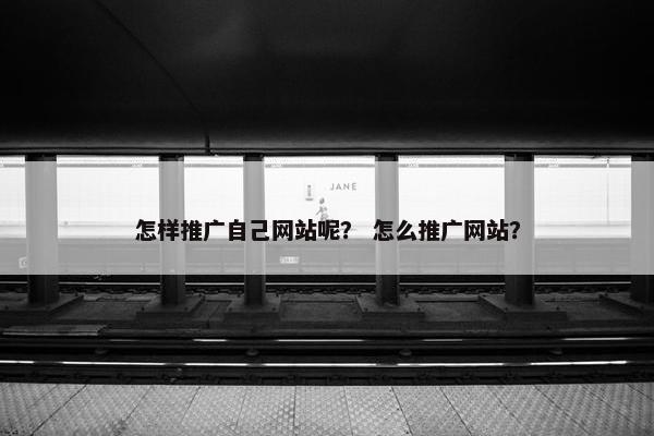 怎样推广自己网站呢？ 怎么推广网站？