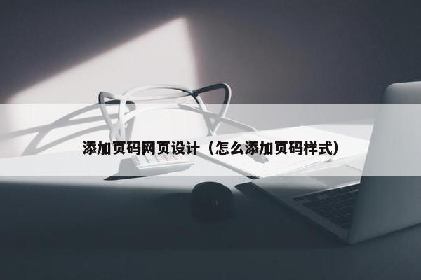 添加页码网页设计（怎么添加页码样式）