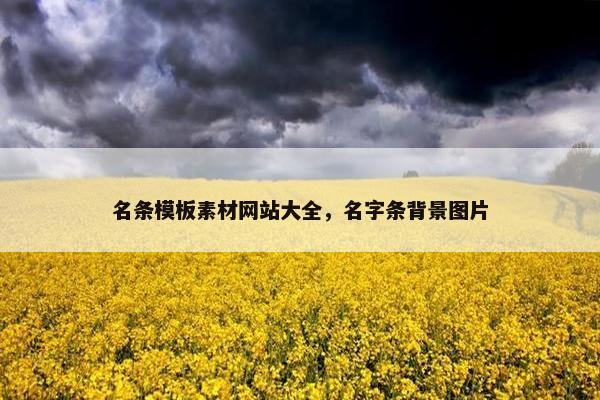 名条模板素材网站大全，名字条背景图片