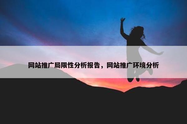 网站推广局限性分析报告，网站推广环境分析