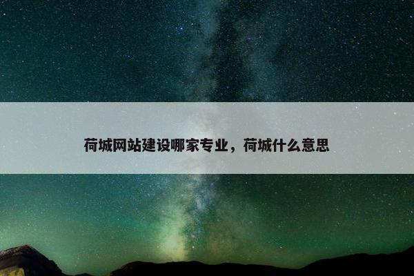 荷城网站建设哪家专业，荷城什么意思