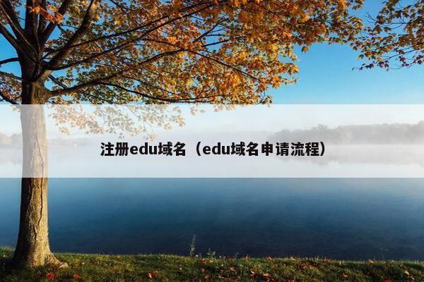 注册edu域名（edu域名申请流程）