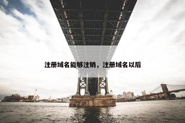 注册域名能够注销，注册域名以后