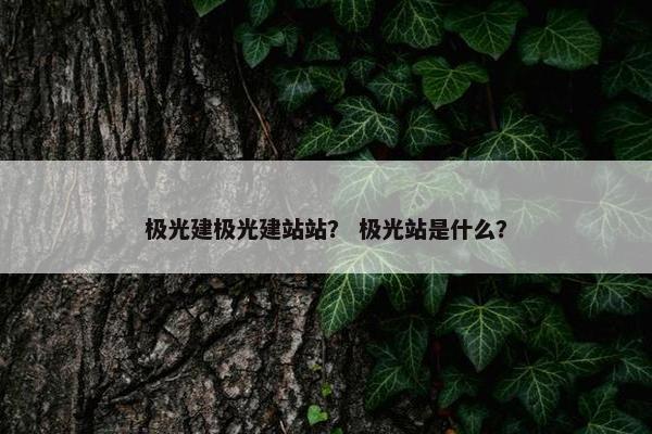 极光建极光建站站？ 极光站是什么？