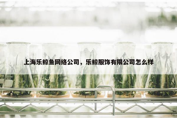 上海乐鲸鱼网络公司，乐鲸服饰有限公司怎么样