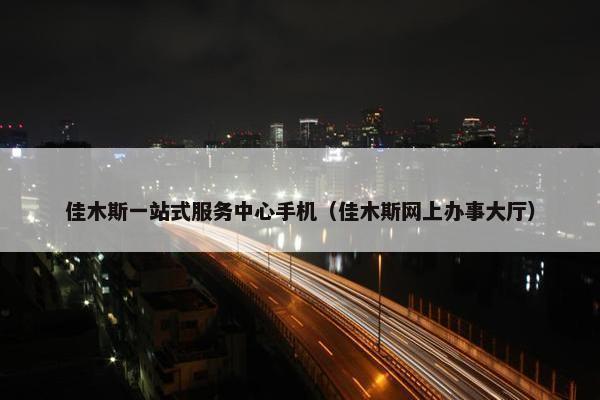 佳木斯一站式服务中心手机（佳木斯网上办事大厅）