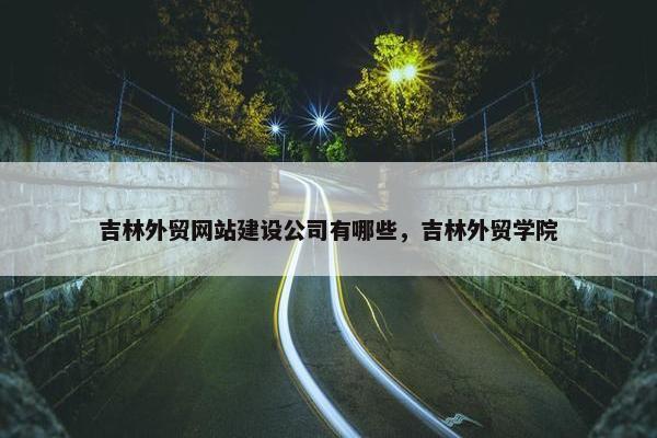 吉林外贸网站建设公司有哪些，吉林外贸学院