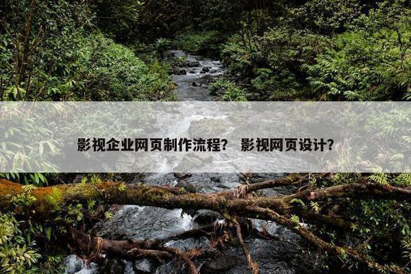 影视企业网页制作流程？ 影视网页设计？