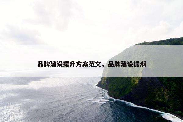 品牌建设提升方案范文，品牌建设提纲