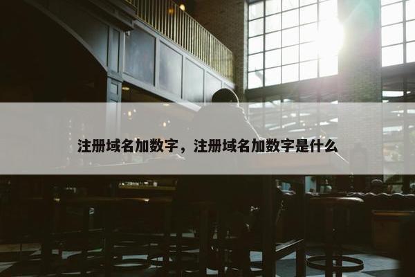 注册域名加数字，注册域名加数字是什么