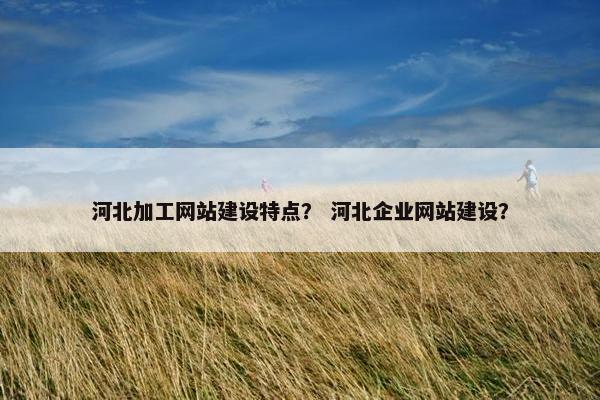 河北加工网站建设特点？ 河北企业网站建设？