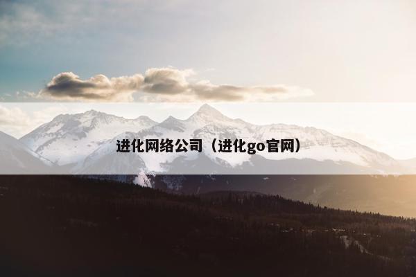 进化网络公司（进化go官网）