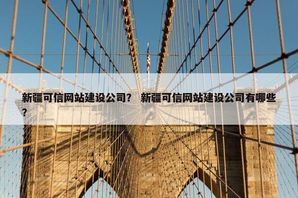 新疆可信网站建设公司？ 新疆可信网站建设公司有哪些？